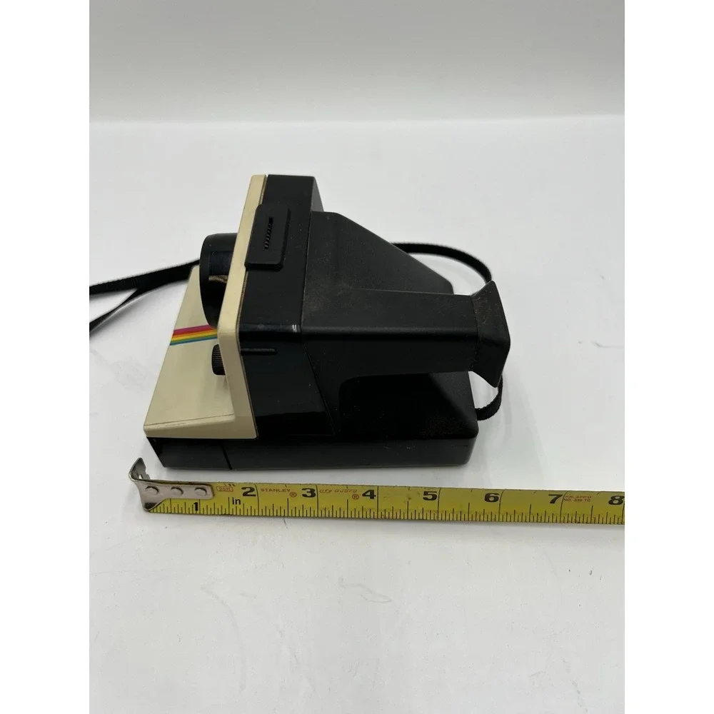 Vintage Polaroid OneStep SX-70 Land Camera Rainbow Stripe White Untested